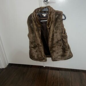Capelli New York Faux Fur Vest in Brown